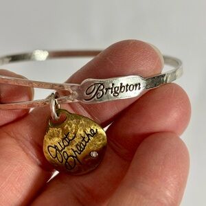 Vintage Brighton Art & Soul-Just Breathe Silver-plated and Gold-plated Bracelet